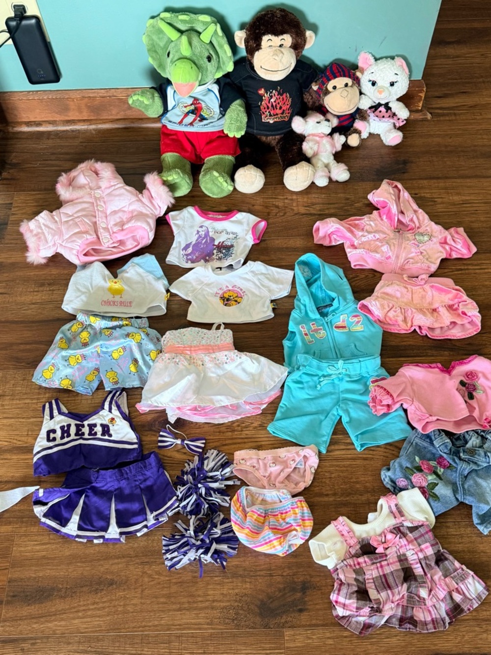 Build-A-Bear Plush & Outfit Bundle- LTD TOO, Hannah Montana, cheer